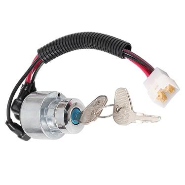 Imagem de GOOFIT Interruptor de ignição de 4 fios de substituição para ciclomotor de motocicleta de bolso de 47 cc 49 cc 50 cc