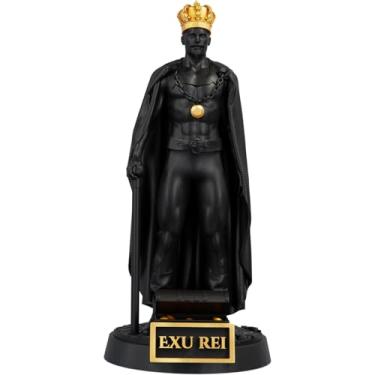 Imagem de Estátua Exu Rei Umbanda Candomblé (Cor Aurum Noctis)