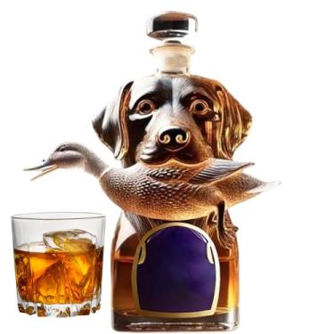 Imagem de Garrafas de licor, garrafa de uísque, garrafa de uísque, recipiente hermético, estatuetas colecionáveis, decoração de mesa para homens, tequila, conhaque de vinho, vodka