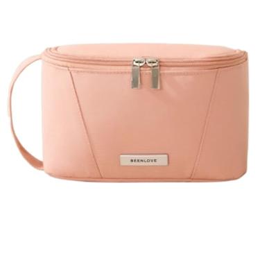 Imagem de Necessaire feminina para maquiagens e itens de higiene, perfeito para viagens e organização(Rosa)