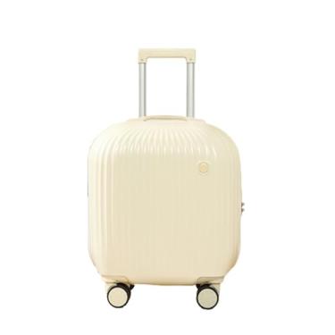 Imagem de YWangQiang Bagagem de 40 litros, bolsa de mão, rodas duplas, rotação de 360 graus, zíper pequeno, material de policarbonato, resistente a impactos, anti-roubo, chave, carrinho de vários níveis, bolsa