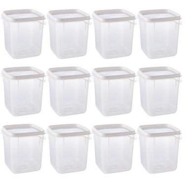 Imagem de Pote de plástico transparente para freezer e micro-ondas 1,7 litros co