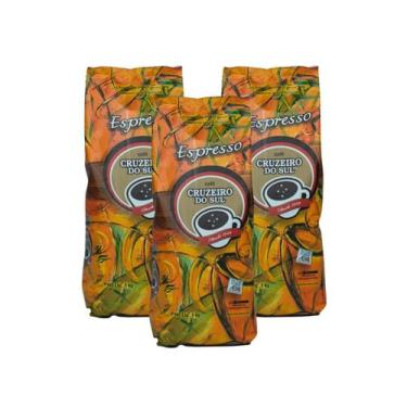 Imagem de Kit 3 Café Cruzeiro do Sul Espresso 1Kg