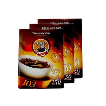 Imagem de Kit 3 Filtro de Papel Café Cruzeiro do Sul 103