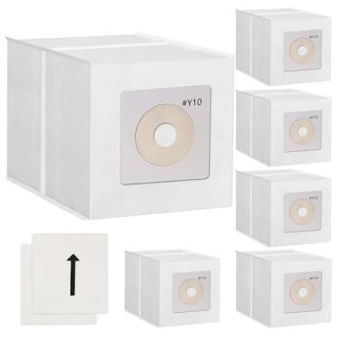 Imagem de Pacote com 6 sacos de pó Y10 para aspiradores InterVac CS6, CS8, CS8HW, DOMETIC CV1003, com 2 filtros de motor, peça # Y10-5