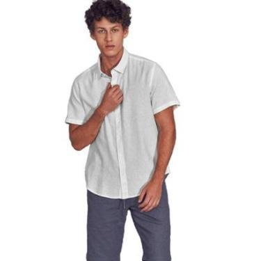 Imagem de Camisa Colcci Masculina Manga Curta Linho Relax Branca-Masculino