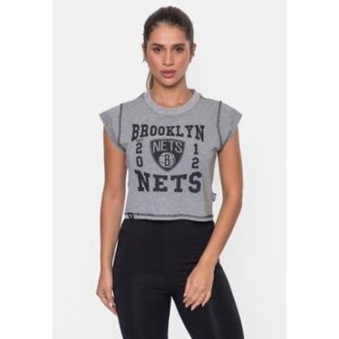 Imagem de Cropped NBA Feminino College Brooklyn Nets Feminino-Feminino