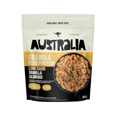 Imagem de Hart's Natural Granola Australia Low Carb Keto Protein Vanilla Almond Crunch, 26g de Proteína, Granola Sem Açucar, Sem Lactose, Sem Glúten, Vegano, 200g