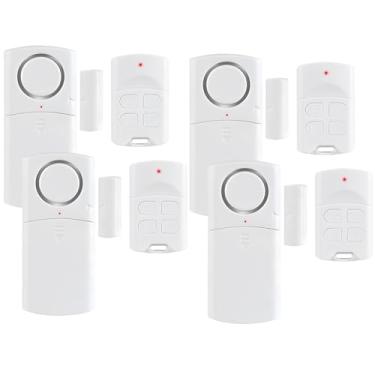 Imagem de Alarme de janela de porta, alerta de roubo de campainha aberta de porta, alarme de piscina para segurança doméstica, segurança de crianças e idosos, pacote com 4