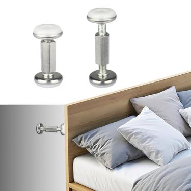 Imagem de MOYUXIAO Rolhas de cabeceira para parede, rolhas de cama ajustáveis e protetor de parede de móveis, rolhas de estrutura de cama de aço inoxidável, enchimento de lacuna anti-ruído para cabeceira e