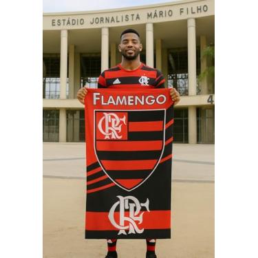 Imagem de toalha de banho 1,40x70cm praia piscina grandioso time flamengo campeão