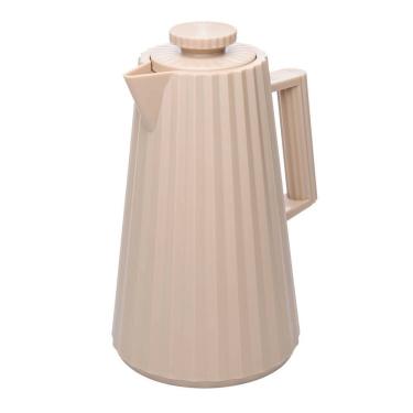 Imagem de Garrafa Térmica de Plástico para Café/Chá Plissé Bege 1 Litro Wolff