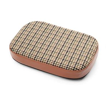 Imagem de HGTRH Almofada de cobertura de console central de carro de 30 x 20 x 5 cm, almofada universal de apoio de braço de espuma de memória, tapete de caixa de apoio de braço de couro antiderrapante e