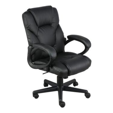 Imagem de Cadeira Escritório MGM Flex Excelent Diretor Couro Preta, Único