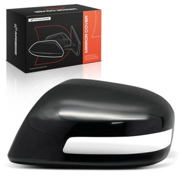 Imagem de A-Premium Tampa do espelho retrovisor do lado do motorista - compatível com Honda Civic 2013 - preto liso, com furo de seta