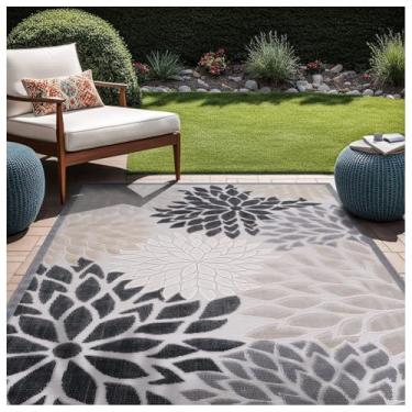 Imagem de SPXMQSS Tapetes de área externa antiderrapantes para jardim, resistente ao desgaste, fácil de limpar para acampamento, deck, varanda, piquenique, quintal A 160 x 230 cm