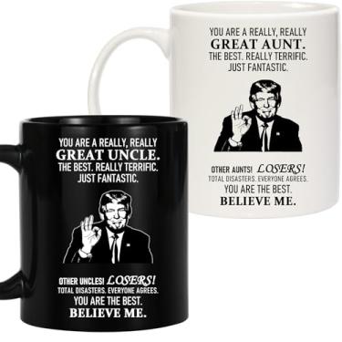 Imagem de Breezy Valley Canecas de tia tio, presentes de Natal para tia tio, presentes de melhores tios do mundo, canecas de café para tios