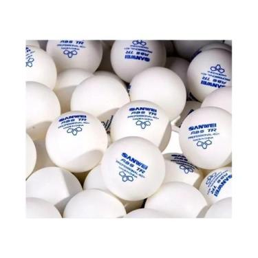 Imagem de Bolas De Tênis De Mesa SANWEI TR 3 Estrelas Duráveis Com Costura ABS P
