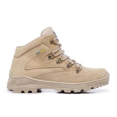 Imagem de Bota Coturno Masculina Couro Acero Advanced Conforto, Bege
