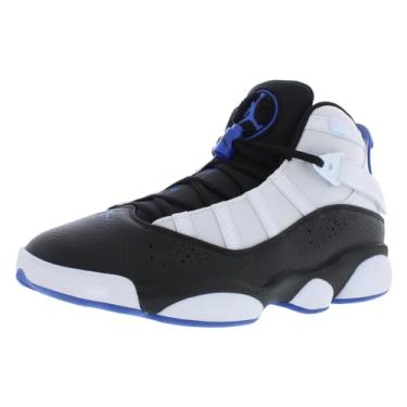 Imagem de Nike Tênis masculino Air Jordan 6 RinGrade School Basketball, Branco/Azul/Preto, 44
