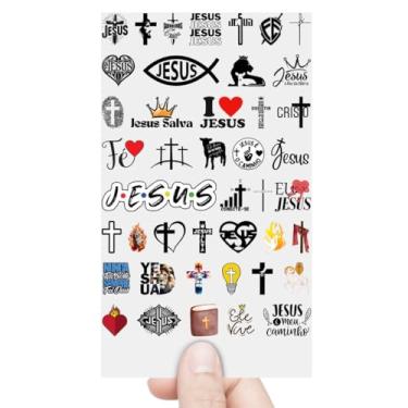 Imagem de Graviarte - Cartela 43 Adesivos Jesus Vive - Cordeiro - Espirito Santo DTF UV