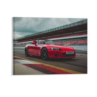 Imagem de HouLaiZhe Carro esportivo Jdm Car S2000 Cool Posters Canvas Wall Estética Decoração de parede Impressão de parede Sala de Galeria Decoração de parede para quarto sala de estar escritório 11 x 14