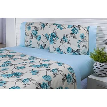 Imagem de Jogo De Lençol Solteiro King 3 Peças 150 Fios 40cm Altura estampado tifany