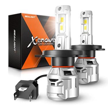 Imagem de SEALIGHT Lâmpada de neblina H4, lâmpadas H4 Powersports para uso off-road, vida útil de 60.000 horas, sem polaridade, farol de neblina, pacote com 2