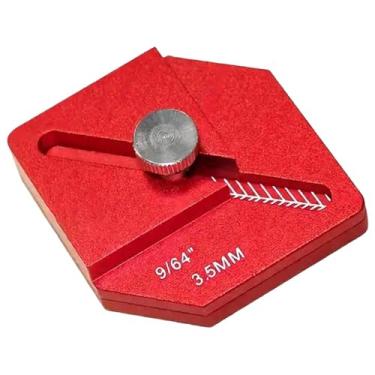 Imagem de Dualoai Régua de medição para acabamento em madeira, ferramenta para marcenaria, medição de acabamento, liga de alumínio, ferramenta para marcação de pequenos