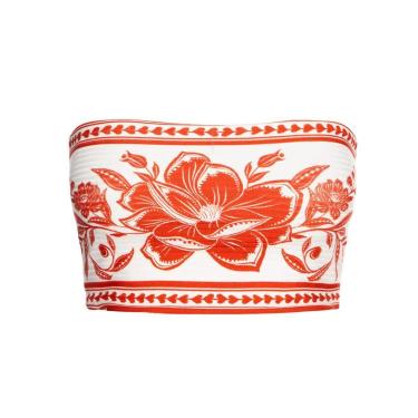 Imagem de Top Sem Alça Farm Rio Double Coqueiro de Flor-Feminino