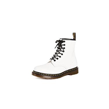 Imagem de Bota feminina Dr. Martens 1460 com 8 ilhós, White Smooth Leather, 5