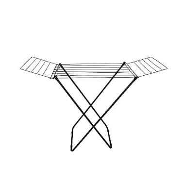 Imagem de Varal de Chão com Abas Modelo Buenos Aires, Cor Preta, Maxeb.