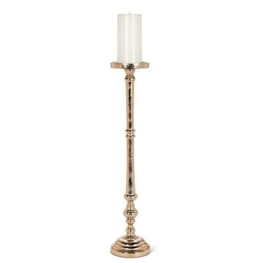 Imagem de Abbott Collection Suporte de pilar clássico grande - alumínio, banhado a ouro (58 cm A)