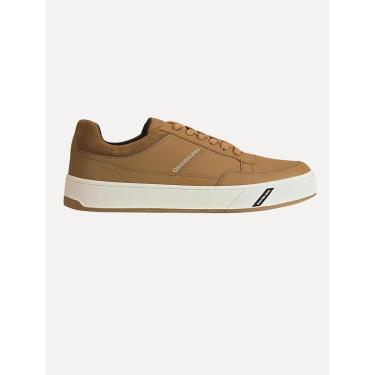 Imagem de Tênis Calvin Klein Jeans Masculino Couro Sash Logo Basico Marrom Claro-Masculino