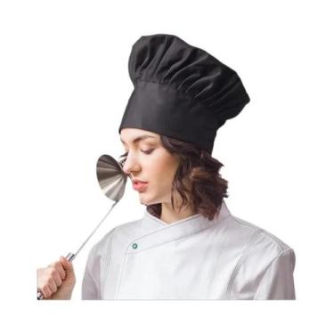 Imagem de Chapéu De Chef Branco Masculino Para Cozinha, Boné De Trabalho Para Ga