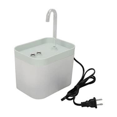 Imagem de Alomejor Fonte de água para Gatos, Alimentador de 1,5l, Automático, Baixo Ruído, Bebedouro para Animais de Estimação, Com Filtragem Profunda, para Gatos e Cães (Corpo Transparente com Tampa Cinza