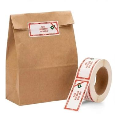 Imagem de 500 Lacres Fecha Sacola Personalizado Loja Comércio