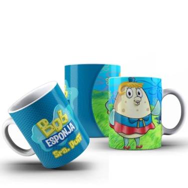 Imagem de Caneca Turma Do Bob Esponja Porcelana Todos Os Personagens 325ml (SRA PUFF)