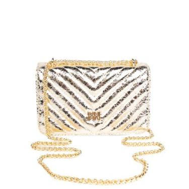 Imagem de Bolsa Feminina Via Marte Tiracolo Matelasse Pequena Dourado, Dourado, 