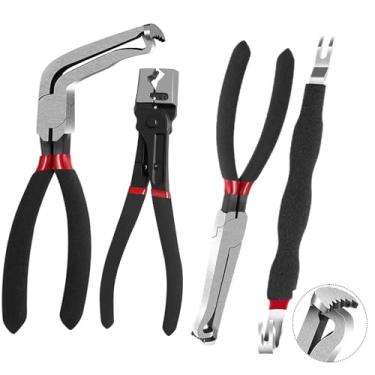 Imagem de DMLENGOIN Kit de alicates elétricos automotivos de 4 peças, separador de conector de aço de alto carbono