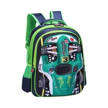 Imagem de Mochila 3D Impermeável Leve Vermelha E Azul Para Meninos E Meninas Do 