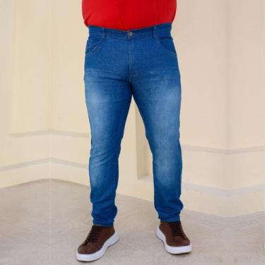 Imagem de Calça Masculina Jeans Casual Pistolado Bigode Com Estilo Tradicional P
