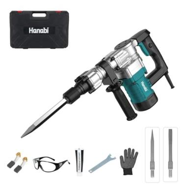 Imagem de Hanabi Martelo Rompedor 5kg 2.5J Martelete Demolidor 110V 1260W 920 RPM 3800BPM Elétrico Martelete Perfurador com maleta