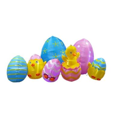 Imagem de predolo Pintinho inflável de Páscoa para decoração externa, enfeite decorativo para jardim, casa e quintal.