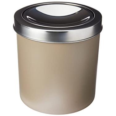 Imagem de Lixeira com Tampa Basculante Inox 5,4 L, 19,5 x 20 x 22,4 cm, Warm Gray, Coza