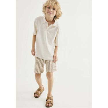 Imagem de Bermuda Infantil Menino Fio Tinto Listrada-Masculino