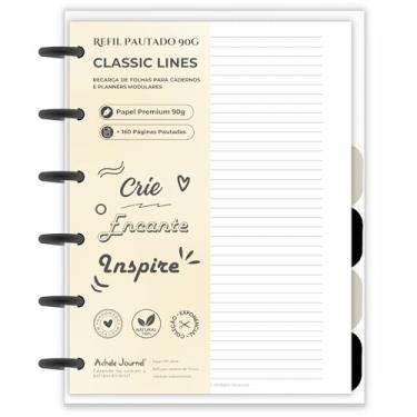 Imagem de Refil Pautado para Caderno Modular Inteligente Achala P, M (A5), G 160 Páginas 90g (Pequeno ~10 x 14 cm)