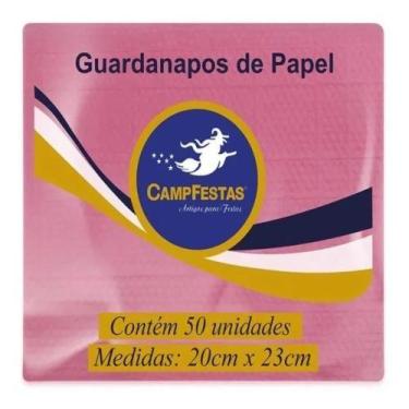 Imagem de Guardanapo de papel 19,5x22,5cm c/50 campfestas - Camp Festas, Rosa
