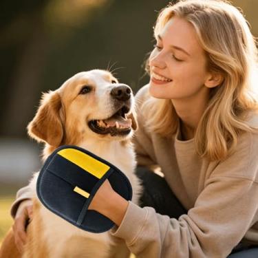 Imagem de Luvas eletrostáticas para remoção de pelos de animais de estimação, luvas reutilizáveis de 5 dedos para cães e gatos, removedor de pelo suave para móveis, sofá, carro e roupas