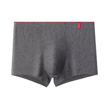 Imagem de Cuecas Boxer Masculinas Sexy Com Listras 4 Peças/Lote Moda Lingerie - 